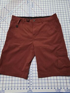 Prana Stretch Zion Shorts in Deep Rust